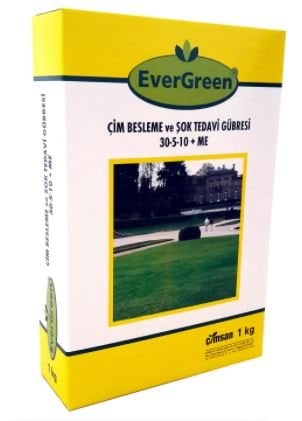 Çim Besleme ve Şok Tedavi Gübresi 30-5-10 + ME 1 kg Kutu